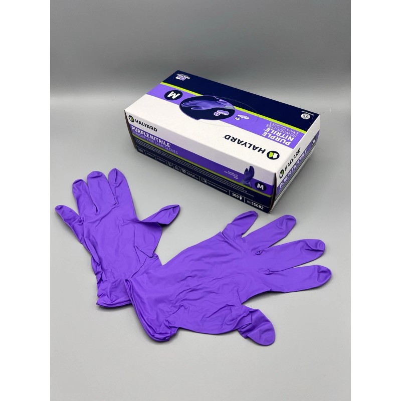 Halyard Nitrile Purple Exam Gloves Size: MEDIUM – Ref. #:
