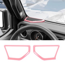 RT-TCZ A Pillar Speaker Trim Cover Ring Decoration Interior Accessories for Jeep Wrangler JL JLU & Gladiator JT 2018-2022 (Pink)