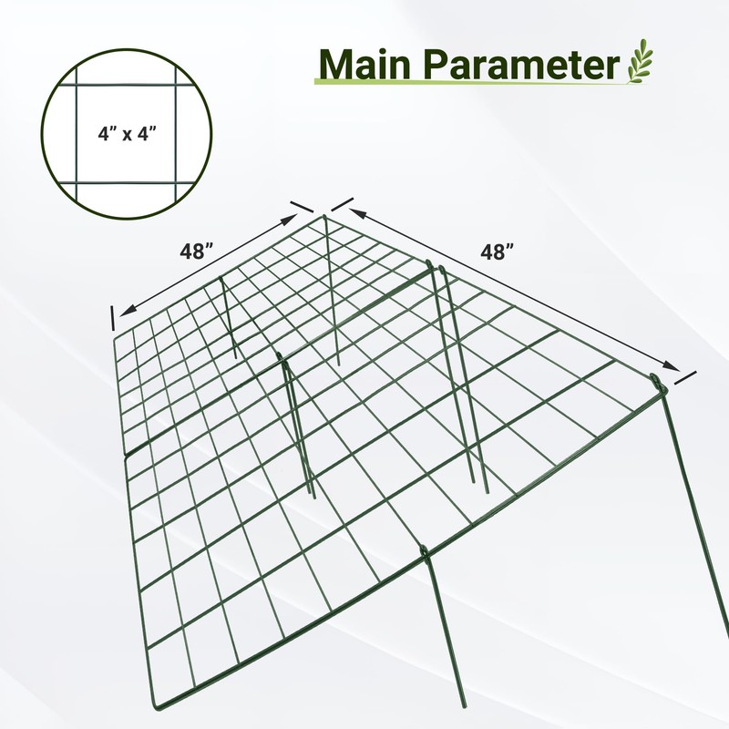 Toriexon Cucumber Trellis for Raised Bed, 48" L x 48"
