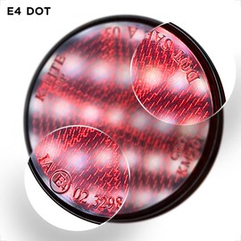 Evermotor Motorcycle Reflector Stick on 2.28 inch Self Adhesive Round Mini Amber Red Reflectors Road Driveway Reflective Markers for Trailer Bike Parking Lot Mailbox Reflector with DOT Approved(8 pcs)