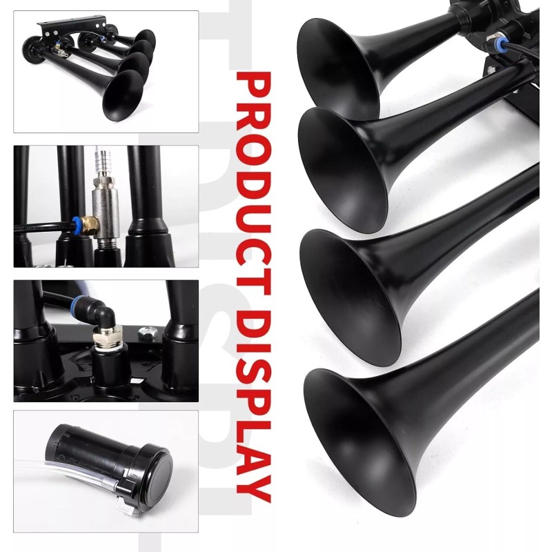 Horn FARBIN 4-speaker 12V air horn 150dB car horn kit