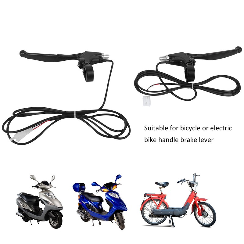 1Pair Electric Bicycle Ebike Metal Handle Brake Lever Replacement Accessory