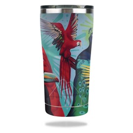 MightySkins Skin Compatible with Ozark Trail 20 oz Tumbler (2017) - Parrot Paradise | Protective, Durable, and Unique Vinyl wrap Cover | Easy to Apply, Remove, and Change Styles | Made in The USA