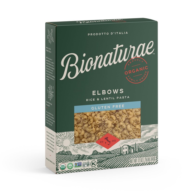 Bionaturae Elbow Pasta Noodles - Gluten Free Pasta Organic, Rice