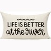 FaceYee Life is Better at The River Pillow Covers 12x20