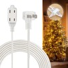 Zlierop 12 FT Clear Extension Cord, 3 Outlet Extension Cords