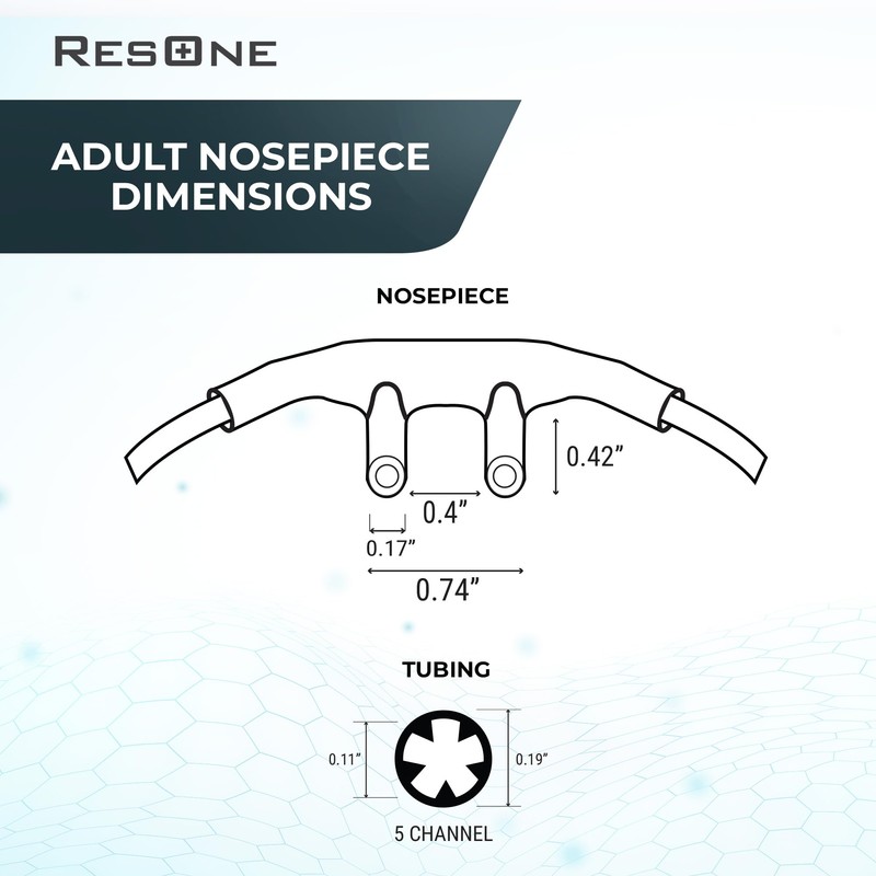ResOne 2Ft Soft Adult Oxygen Nasal Cannula 1-Pack - Curved