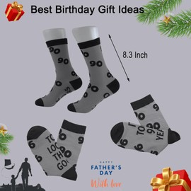 ReJiechu 90th Birthday Gifts for Men, Funny 90 Year Old Socks for Him Dad Husband, Unique Fun Novelty 1935 90th Anniversary Ideas for Elderly Senior Citizen Christmas