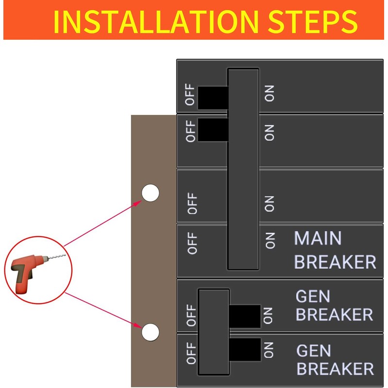 BOKECHY Generator Interlock Kit Multiple Styles Compatible with Square D