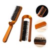 Outanaya 2Pcs Portable Folding Boar Bristle Travel Comb Set Convenient