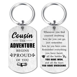 Alotozo Class Of 2025 Graduation Gifts for Cousin - Cousin Graduation Keyring Gifts - College Middle High School Seniors PhD 2025 Graduate Gifts to Cousin