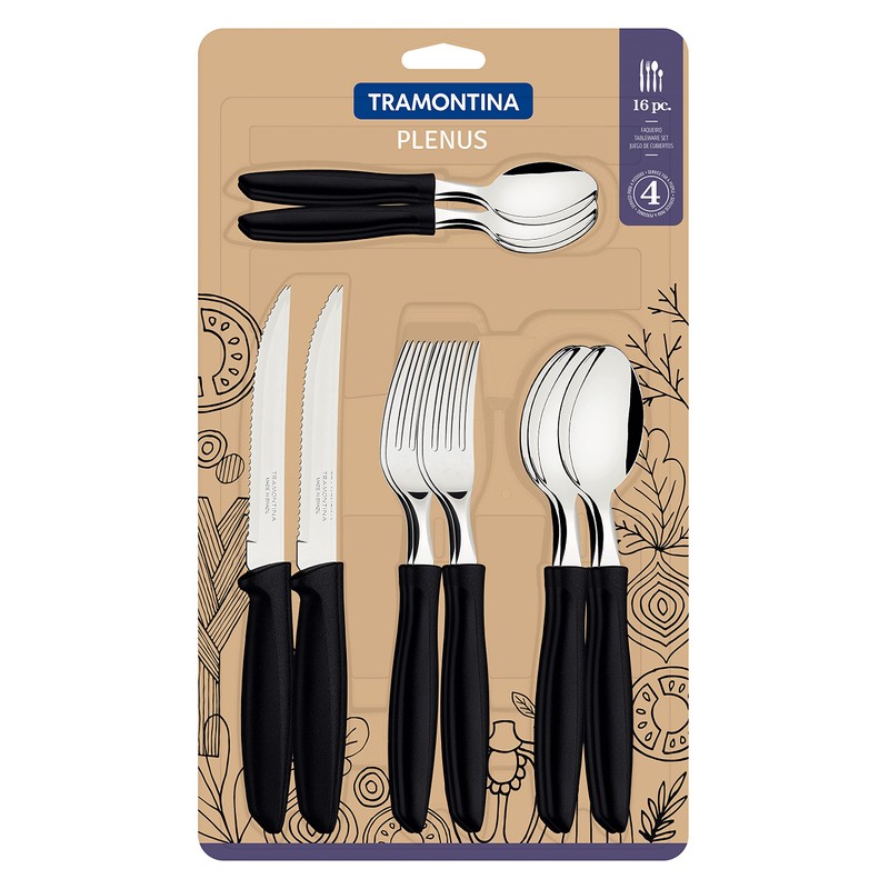 Tramontina 16 Pcs. Cutlery Set, Set for 4 People