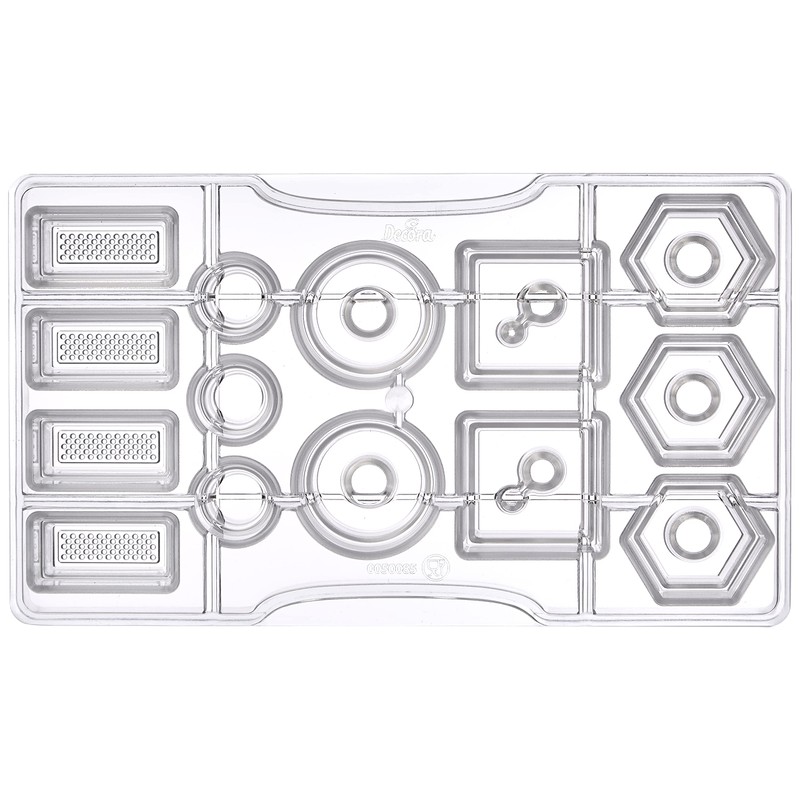 DECORA 0050085 PRALINENFORM GEOMETRISCHE Formen 200X120X22 MM