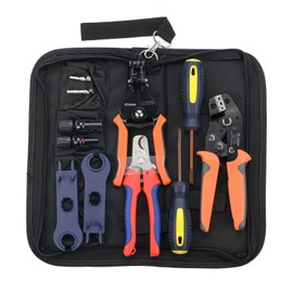 iCrimp Solar PV Cable Crimping Tool Kit for 2.5/4/6mm² with Stripper,Cutter, Solar Spanner and solar Connectors