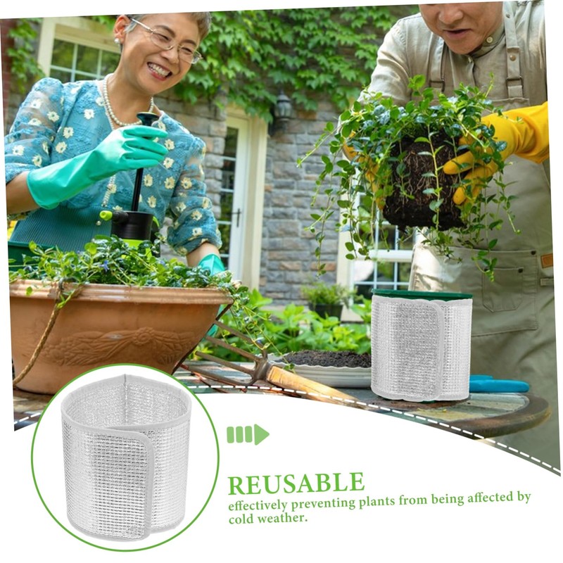 Abaodam 1 Set Winter Pot Cover Double Sided Insulation Flower