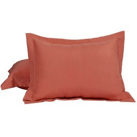 sourcing map Pillow Shams 2 Pack Soft Brushed Microfiber Envelope Closure Pillowcases Orange 50 x 65cm