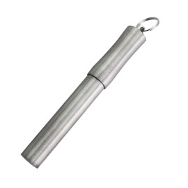 Guifeng 70mm Stainless Steel Portable Toothpick Holder Toothpick Dispenser with Keyring Suitable for Wallet Outdoor Travel Everyday Life