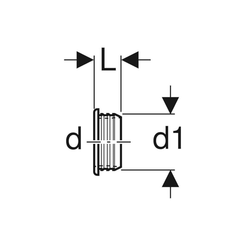 Geberit Geberit 152.495.00.1 Sleeve Low Viscosity: D32 mm D1 =