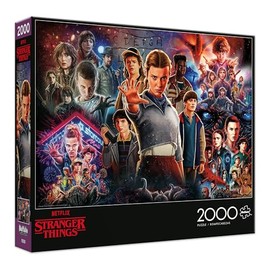 Buffalo Games Stranger Things Collage Jigsaw Puzzle - 2000 Pieces, 38.5" x 26.5" - Snap Technology & 2000 Piece Puzzle for Adults - Eco-Friendly Recycled Paperboard & Stranger Things Gifts