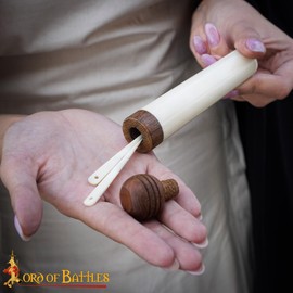 Lord of Battles Genuine Bone Needle Holder Durable Sewing Tool Organizer Medieval Needles Storage Case for Sewing, Embroidery & Crafting Needles Storage (Bone Holder)