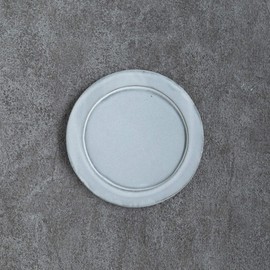 Rikizo R-892480 Plate, Begne, White, Diameter 4.9 x Height 0.2 inches (12.5 x 0.5 cm), Made in Japan