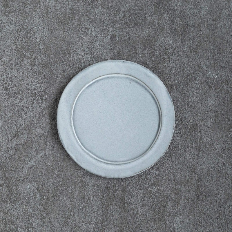 Rikizo R-892480 Plate, Begne, White, Diameter 4.9 x Height 0.2