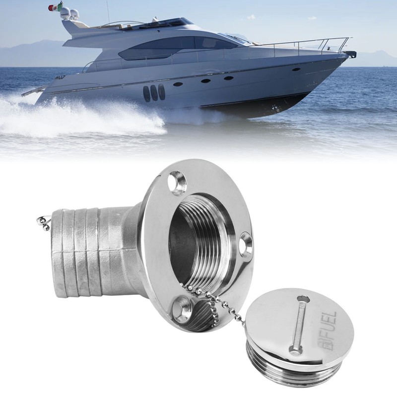 Boat Deck Filler with Key Cap Marine Stainless Steel Hardware