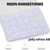 30000Pcs Resin Jelly Rhinestones Set for Crafting Bedazzling, White ab