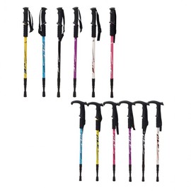 3-stage foldable duralumin 6061 hiking stick T-shaped straight stick cane 6061 T-shaped stick white