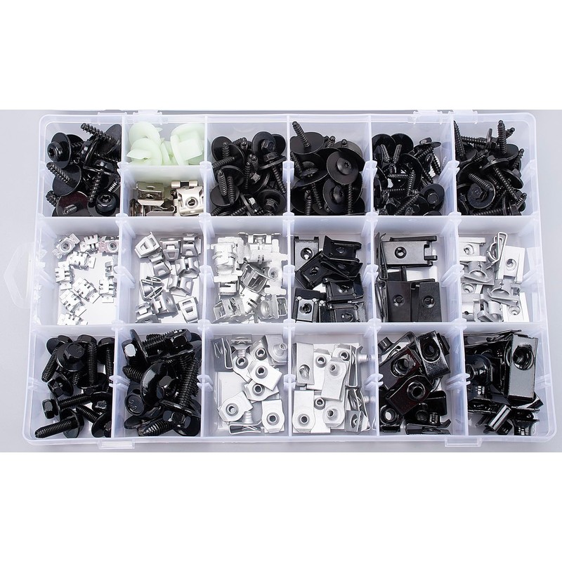 OAUTOO 240pcs Body Multipurpose Bolt & U-Nut Kit Assortment for
