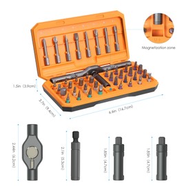 AMIR 42 in 1 Screwdriver Set, Magnetic Ratchet Screwdriver Set Kit with T Handle & Storage Case, Multi Bits Screwdriver Portable Home Repair Tool for Electronics Maintenance Bike Furniture