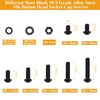 151 Pieces M6 Screws Nuts Washers Set Black, Sutemribor M6