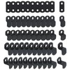Mewutal 50pcs Black Offset Canvas Clips Metal Photo Frame Clips