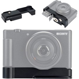 JJC Metal Solid Hand Grip Secure Handle Bracket for Sony ZV-1F ZV1F ZV-1 II Camera, Anti-Slip Pads Design & Arca Swiss Type Quick Release Plate Design, Can Install Microphone or LED