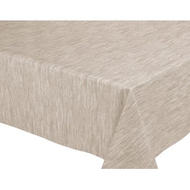 BEAUTEX Georginia Beige Oilcloth Tablecloth, Oilcloth, Wipe-Clean, Garden Tablecloth, Round, Oval, Square, Choice of Sizes (Oval 140 x 200 cm)