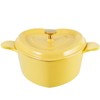 Flavehc Heart Shaped Dutch Oven 3 qt Cast Iron Dutch