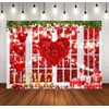 LYCGS 8x6ft Valentine's Day Backdrop Red Love Heart Valentine's Day