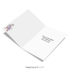 NobleWorks - Big Funny Get Well Greeting Card From Us 8.5 x 11 Inch with Envelope (1 Pack) Large Jumbo Insurance Card J3299GWG-US