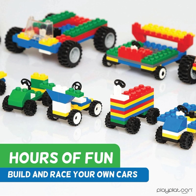Play Platoon 400 Piece Building Bricks Kit -Car Building Set