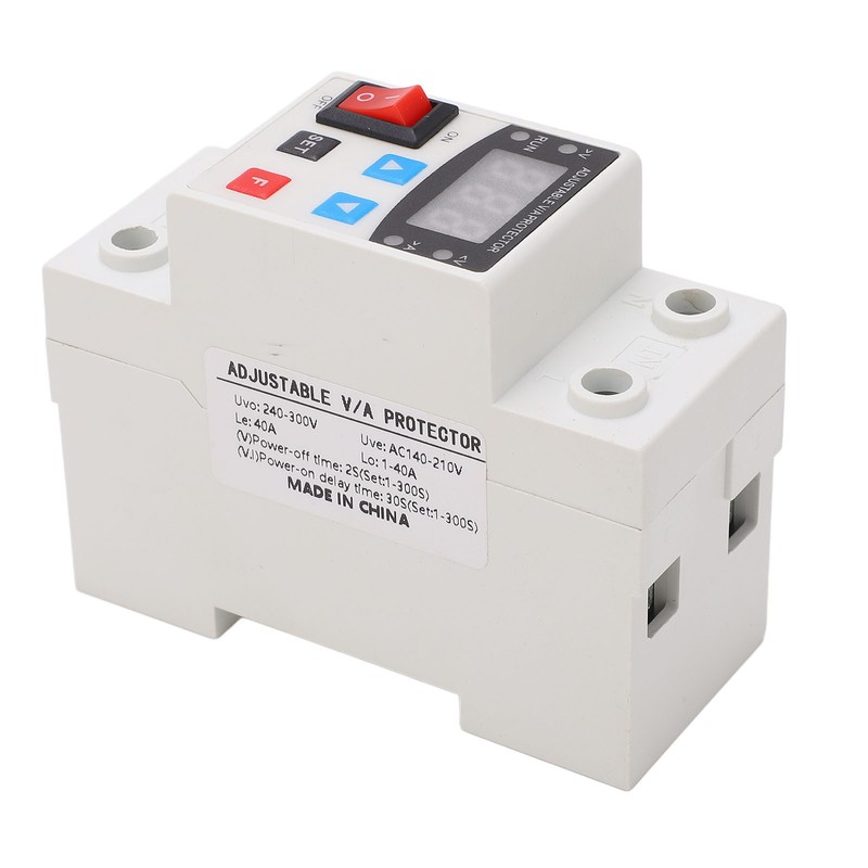 Over Under Voltage Protective Device Adjustable Auto Reset Protector 240V‑300V
