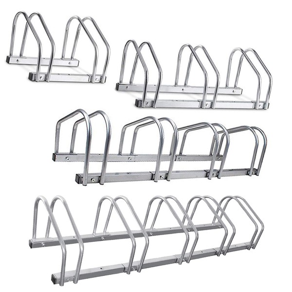 Crystals 2, 3, 4 & 5 Positions Cycle Bicycle Bike Parking Rack Floor Stand Steel Pipe Storage Wall Mount Holder (2 Cycle Stand Rack)