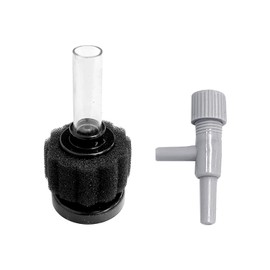 NYGGTYK 1 Piece Aquarium Filter with 1 Grey Air Volume Adjustment Valve, Marine Life Filter Package, Aquarium Sponge Filter, Aquarium Filter, Air Pump Sponge Filter