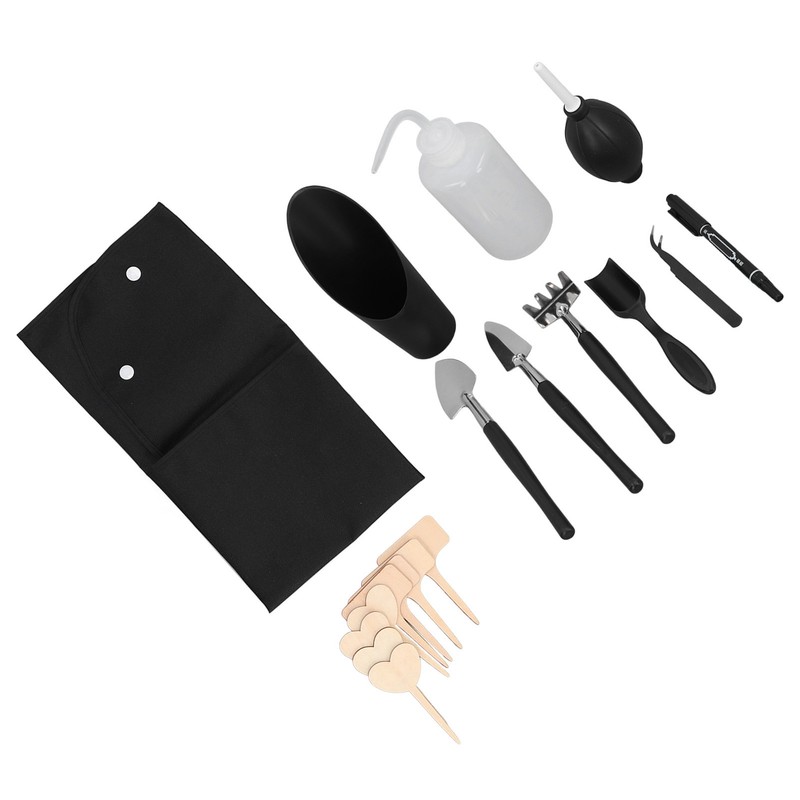 18pcs Succulent Plant Tools Set with Tea Spoon Curved Tweezer