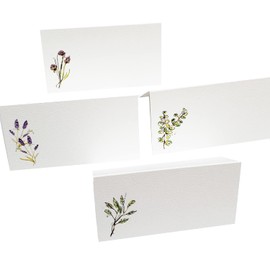 HERB Place Cards (4 Herbs) for Dinner Parties and Events. Table Tent Style, Scored for Easy Folding. Available in Packages of 12, 24, 48 (24), Multi, 26 Regular