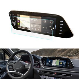 ZCLINKO for 2020-2023 Hyundai Sonata Screen Protector 10.25Inch 2023 Sonata Accessories Sonata DN8 SE/SEL/Limited/N Line/SEL Plus Navigation Protective Film Tempered Glass 9H (10.25-Inch)