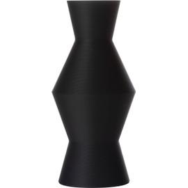 3D Vase Auri Decorative Vase 30 cm Floor Vase Decorative Vase Pampas Grass Dried Flowers (Black)