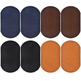 Jinlaili Pack of 8 iron-on patches, oval iron-on patches, repair sewing elbow knee iron-on patches, iron-on patches, clothing accessories, fabric repair kit for coats, sweaters, jackets
