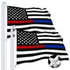 G128 Thin Blue & Red Line Flag 3x5 FT 2-Pack
