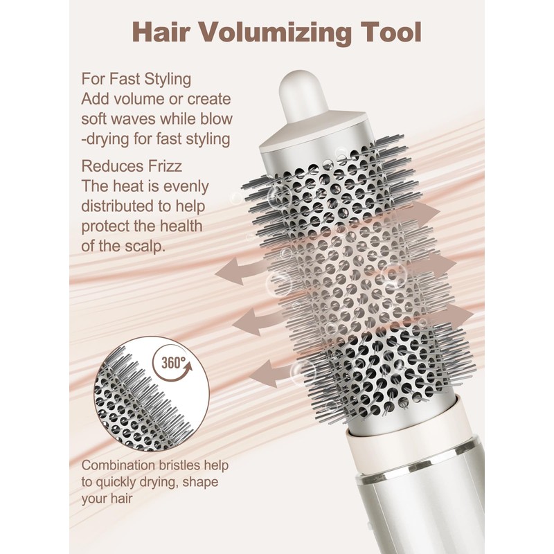 YTCHYYSK Round Volumizing Brush Attachment Compatible With Shark FlexStyle Blow