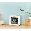 Seiko Zen Digital Bedroom Alarm Clock, 2 Inch, White
